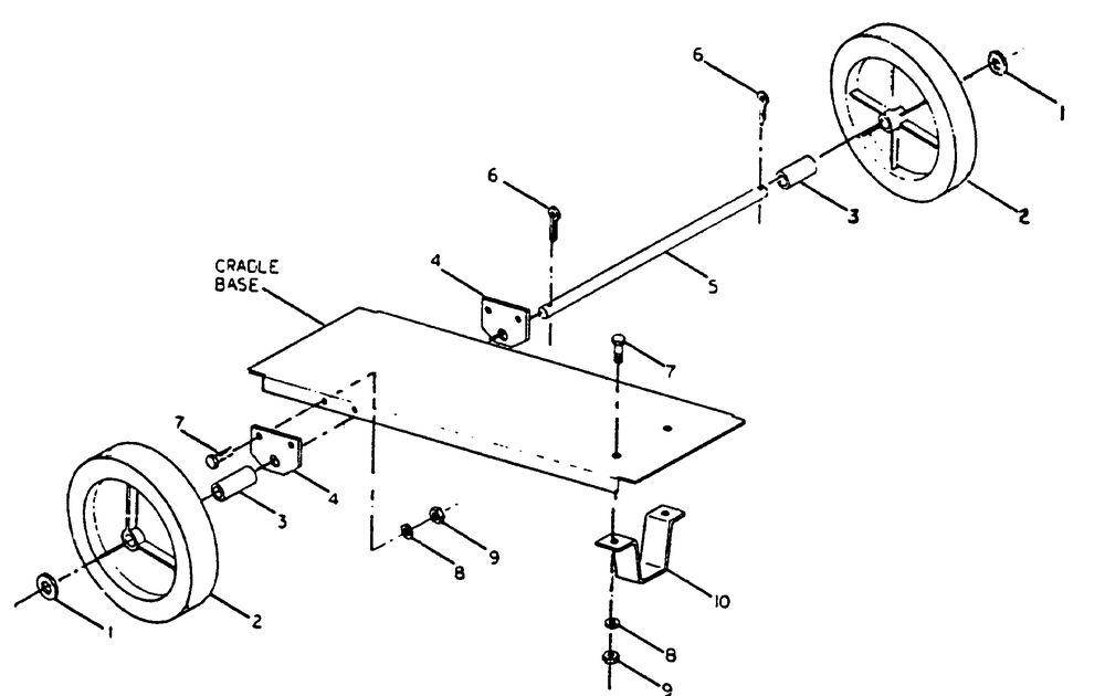Wheel Kit Diagram and Parts List for 8865-7-L4000  Briggs and Stratton Generator